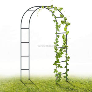 Logam luar ruangan perakitan sendiri pernikahan pintu lengkung taman <span class=keywords><strong>Pergola</strong></span> Arbor lengkungan untuk memanjat bunga tanaman mawar - Product Image 1