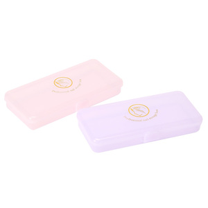 Colorful Empty Nail Container <b>Box</b> Pink Transparent Nail <b>Storage</b> Organizer for Manicure <b>Tools</b> - Product Image 5