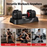 Haltère en fonte verrouillable de 11 kg, 10 niveaux de poids, plateau, entraînement de force à domicile, musculation, haltère réglable