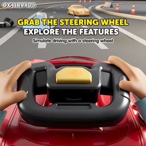 Jouet de simulateur d'aventure de jeu de course de voiture d'enfants en plastique frais avec le volant - Product Image 4