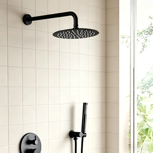 Brazo de ducha de 10 pulgadas con brida, tubo de extensión de acero inoxidable 304, salida única para cabezal de ducha fijo, para montaje en pared, para baño de hotel - Product Image 2