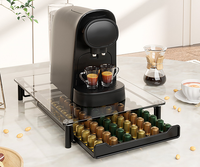 Tiroir de rangement pour capsules de café en verre visible de luxe de qualité supérieure