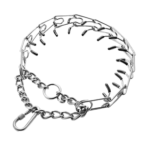 Luxo aço inoxidável clássico sólido impacto estimulação colar para cães de estimação destacável formação cadeia à prova de explosão Característica - Product Image 1