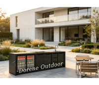 Unités de cuisine modulaires d'extérieur haute performance pour les activités de grillades en plein air, idéales pour les terrasses de toits, les terrasses de resorts et les espaces de loisirs.