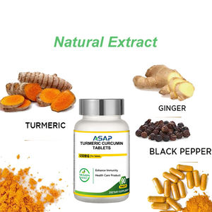 Private Label Herbal Supplements <b>Vitamin</b> <b>c</b> and Turmeric 500mg Turmeric Curcumin <b>Tablets</b> - Product Image 2