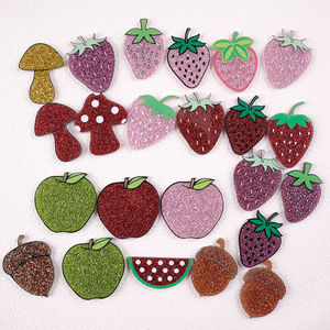 Avocat, Citron Vert, Poire Parfumée, Trèfle, Poivre Coloré, Paillettes aux Couleurs de Fruits, Plaques Plates en Acrylique, Plastique pour Coque de Téléphone, Scrapbooking, Sac DIY - Product Image 6