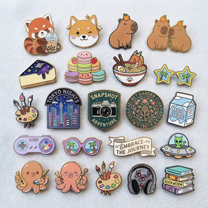 Pins en émail personnalisés en gros, créez votre propre logo, <span class=keywords><strong>photo</strong></span>, texte, pins en métal pour revers de veste, cadeaux pour anniversaire, Saint-Valentin - Product Image 1