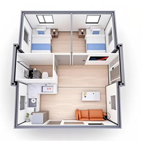 Maison conteneur sur mesure avec porte d'entrée, maison conteneur 20 pieds, design luxueux préfabriqué, maison conteneur extensible