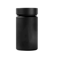 Conteneur d'emballage de pilules en plastique noir mat personnalisé de 100 ml, 120 ml, 180 ml, vide, pour médicaments, compléments alimentaires, vitamines