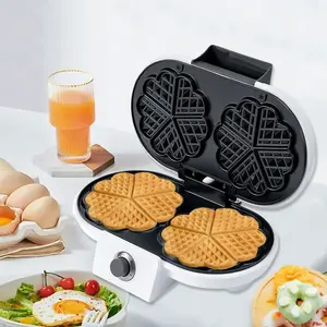 Pembuat wafel gelembung 220v dan 110v baja tahan karat pembuat Vaffel Sarapan anak-anak pembuat wajan kue listrik pembuat wafel Mini