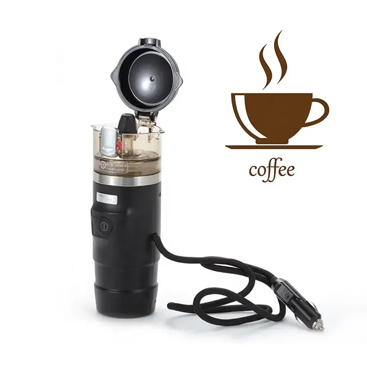 Máquina de café Espresso automática pequeña de un solo servicio, miniencendedor de cigarrillos para coche, de viaje, portátil