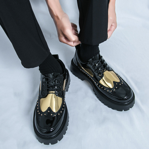 <span class=keywords><strong>Scarpe</strong></span> Eleganti da <span class=keywords><strong>Uomo</strong></span> in Pelle per Ufficio, Nuovo Stile 2026, Punta Tonda, Suola Spessa, con Rialzo Interno, Stile Britannico, Taglie <span class=keywords><strong>Grandi</strong></span> - Product Image 4