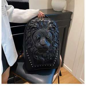 Nuevo Bolso de Mano de Moda Vintage para Mujer, Estilo Moderno con Estampado de León, Mochila Grande con Cierre de Cremallera, Correa Única, Verano Invierno - Product Image 1