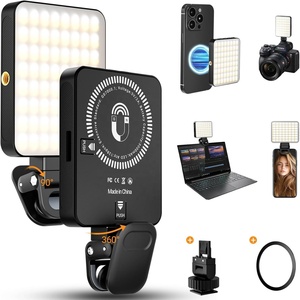 <span class=keywords><strong>Lampe</strong></span> LED magnétique portable à clip <span class=keywords><strong>de</strong></span> <span class=keywords><strong>poche</strong></span>, rechargeable par USB pour iPhone, Android, iPad, ordinateur portable, vidéo, vlog, photographie en direct - Product Image 2