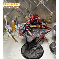 Statue de Spider-Man classique en résine grandeur nature, sculpture en fibre de verre pour la décoration de la maison