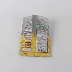 Custom Printed logo Stand up Foil Pouches with 3 Side Seal for Packaging Potato Chips - Product Image 4