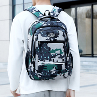 Sac à dos pour ordinateur portable de 17,3 pouces, résistant à l'eau, Oxfod, multi-compartiments, sac d'école, de voyage, pour hommes