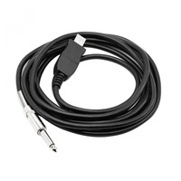 Cable de Audio Green Audio GAZ-CB25 con Interfaz USB Macho a Conector de 6.35mm (TRS) para Micrófono