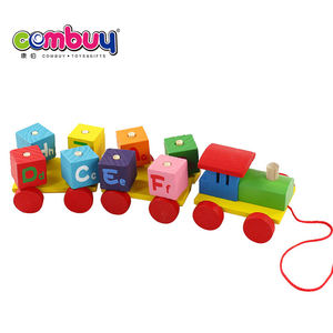 Istruzione giocattolo numeri arabi di un edificio in legno treno <span class=keywords><strong>blocco</strong></span> - Product Image 5