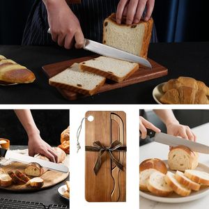 Ensemble <span class=keywords><strong>couteau</strong></span> à pain <span class=keywords><strong>et</strong></span> <span class=keywords><strong>planche</strong></span> à découper 8 pouces en acier inoxydable, <span class=keywords><strong>couteau</strong></span> à pain au levain en forme d'arc, trancheuse rustique pour pain <span class=keywords><strong>et</strong></span> <span class=keywords><strong>planche</strong></span> - Product Image 5