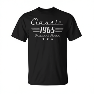 Camiseta clásica para hombre con piezas originales de 1965, cuello redondo, manga corta, diseño de coche vintage - Product Image 3