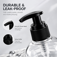 Service OEM&ODM – Nouvelle bouteille PET transparente en forme de Boston de 250, 500, 1000 ml avec pompe à lotion pour l'emballage de shampoing, gel douche et lotion