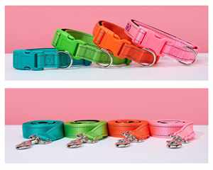 Handmade Personalized Alloy Tactical Dog & Cat Christmas Gifts Embroidered Solid Collar Leash Set for Pet Lovers - Product Image 3