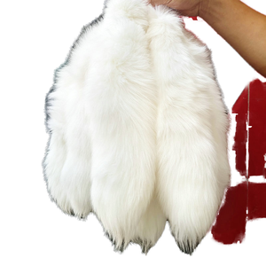 Llavero de Cola de Zorro Negra Grande de 45 cm con Cristales de Lujo para Mujer, Modelo DQSJ ZF0316, para Decoración de Zapatos - Product Image 1