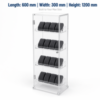 Vitrine de présentation de montres sur pied en acrylique, 8 emplacements, vitrine transparente avec coussin en velours, pour bijouterie, boutique, OEM ODM CALIC