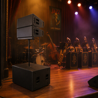 HDL-10A Haut-parleur professionnel Line Array 2 voies en plastique, woofer néodyme 10 pouces, bobine mobile 3 pouces, amplification bi-amp Classe D, DSP, 4 ohms, pour scène
