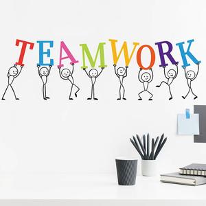Adesivo Murale di Alta Qualità con Tema di Lavoro di Squadra Colorato per Camerette e Soggiorno, Decorazione per Bambini - Product Image 2