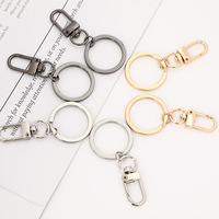 Lot d'accessoires pour porte-clés de voiture pivotants : chaînes, mousquetons à ressort, clips, boucles à déclenchement, crochets de suspension, anneaux plats
