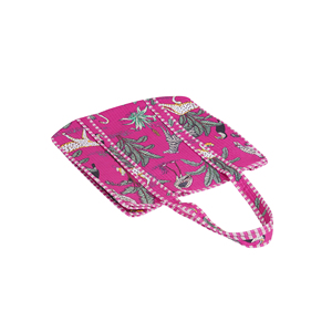 For Panelled Lightweight Summer Bohemian Style Open Top Tote <b>Bag</b> with Solid Color Cotton Lining All Seasons - Product Image 5