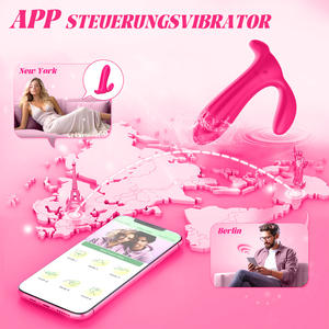 Vibrateur à succion à distance sans fil PB, avec 10 fréquences de vibration, rechargeable par USB, IPX6, silicone ABS rouge - Product Image 3