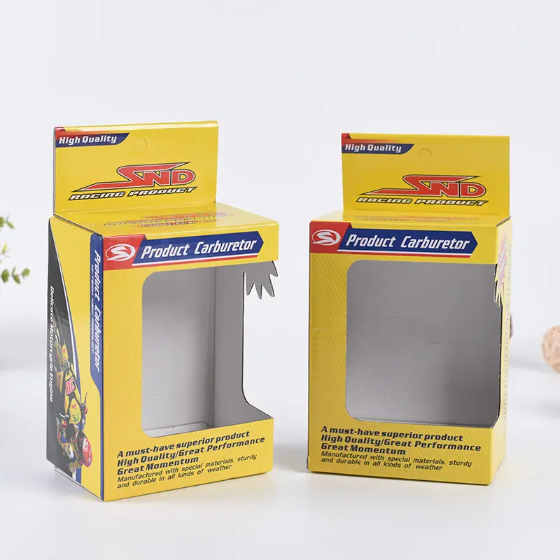 カスタムロゴ印刷ハードウェアアクセサリー製品の透明窓付き包装紙箱