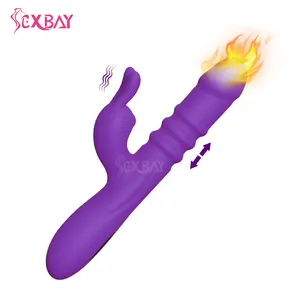 Sexbay 2024 New Scalable G-Point Rabbit USB Charging Massager Dildo Women's Silicone Vibration Couple Sex Toy Women