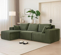 Ensemble de canapé-lit modulaire en tissu de luxe moderne, de forme carrée, réglable, durable, avec rembourrage en mousse pour la maison, le salon et l'hôtel