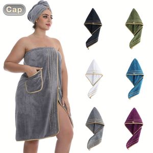 Serviette de bain et de douche en microfibre à séchage rapide de haute qualité avec logo personnalisé TATL, pour sécher les cheveux, 25x65cm - Product Image 1