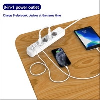 Enchufe Eléctrico Industrial Moderno para Pared, Extensión Eléctrica de Impacto para Piso, 16A, Enchufe de PVC con 4 Tomas de Corriente y USB