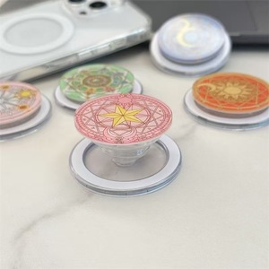 Support de téléphone magnétique transparent avec motif <span class=keywords><strong>anime</strong></span>, support de téléphone portable pliable pour bureau, accessoire pour regarder en position assise - Product Image 5