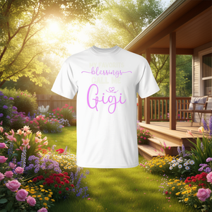 Camiseta para el Día de la Madre con la frase: Mis bendiciones favoritas me llaman Gigi, abuela - Product Image 3