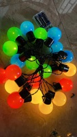 Tente de camping d'été pour jardin extérieur, auvent G50, guirlande lumineuse LED étanche, petites lumières colorées en forme de cristal