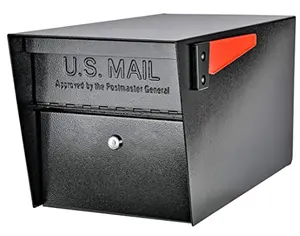 Posta yöneticisi kaldırım kilitleme güvenlik posta kutusu, siyah, büyük