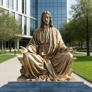 Offre Spéciale : Sculpture en Bronze Jésus Rédeemleur en Méditation, Couleur Personnalisée, Taille sur Mesure, Impression Numérique, Cadeau d'Extérieur 1-373 - Product Image 1