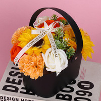 Boîte cadeau de fleurs de savon portables pour la Saint-Valentin, la remise des diplômes, le Ramadan, Pâques, Thanksgiving, Noël, avec logo personnalisé - Cadeau pour petite amie
