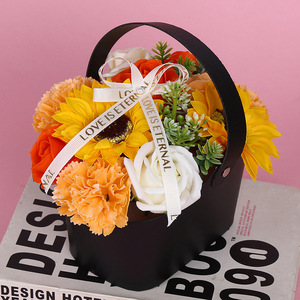 Boîte cadeau de fleurs de savon portables pour la Saint-Valentin, la remise des diplômes, le Ramadan, Pâques, Thanksgiving, Noël, avec logo personnalisé - Cadeau pour petite amie - Product Image 3
