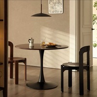 Ensemble table et chaises de salle à manger en bois massif noyer style nordique vintage, haute capacité de charge, pour usage domestique, petits appartements, balcons