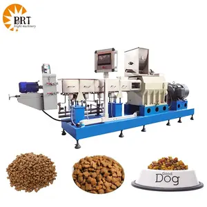 hot automatic dog and cat food manufacturing extruder pet feed kibbel wet making machine production line