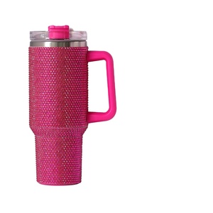 Mug de voyage isotherme classique en acier inoxydable de 40 oz, à double paroi, écologique, avec poignée, couvercle et paille, idéal pour le camping - Product Image 1