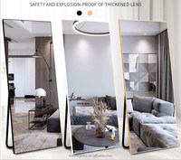 Miroir encadré de forme irrégulière en alliage d'aluminium, élégant et luxueux, de formes et tailles personnalisées, pour la décoration de la maison